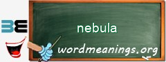 WordMeaning blackboard for nebula